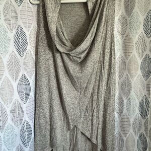 Olivia Sky Heathered Gray Cowl Neck Sweater